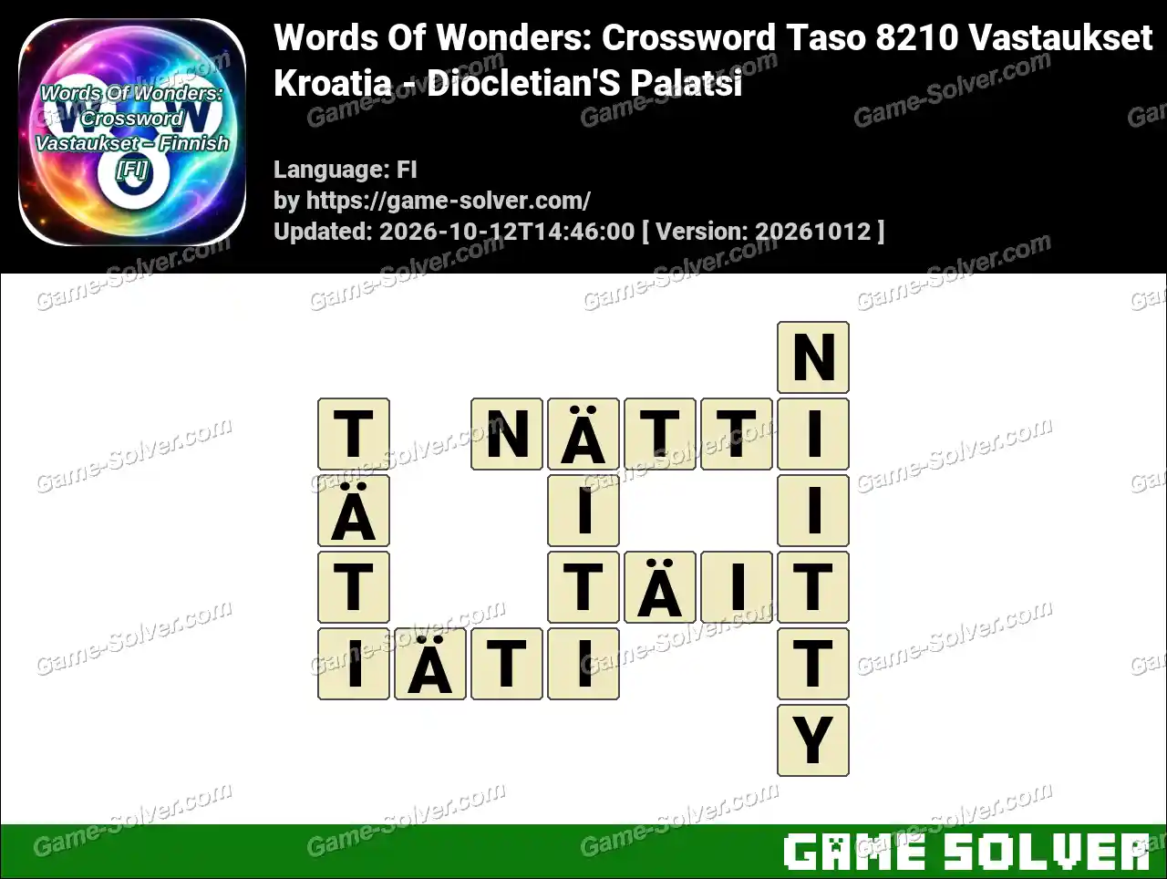 Words Of Wonders: Crossword Taso 8210 Vastaukset – Kroatia – Diocletian’S Palatsi